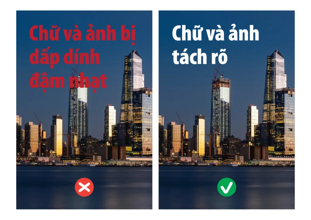 Chữ và ảnh tách rõ