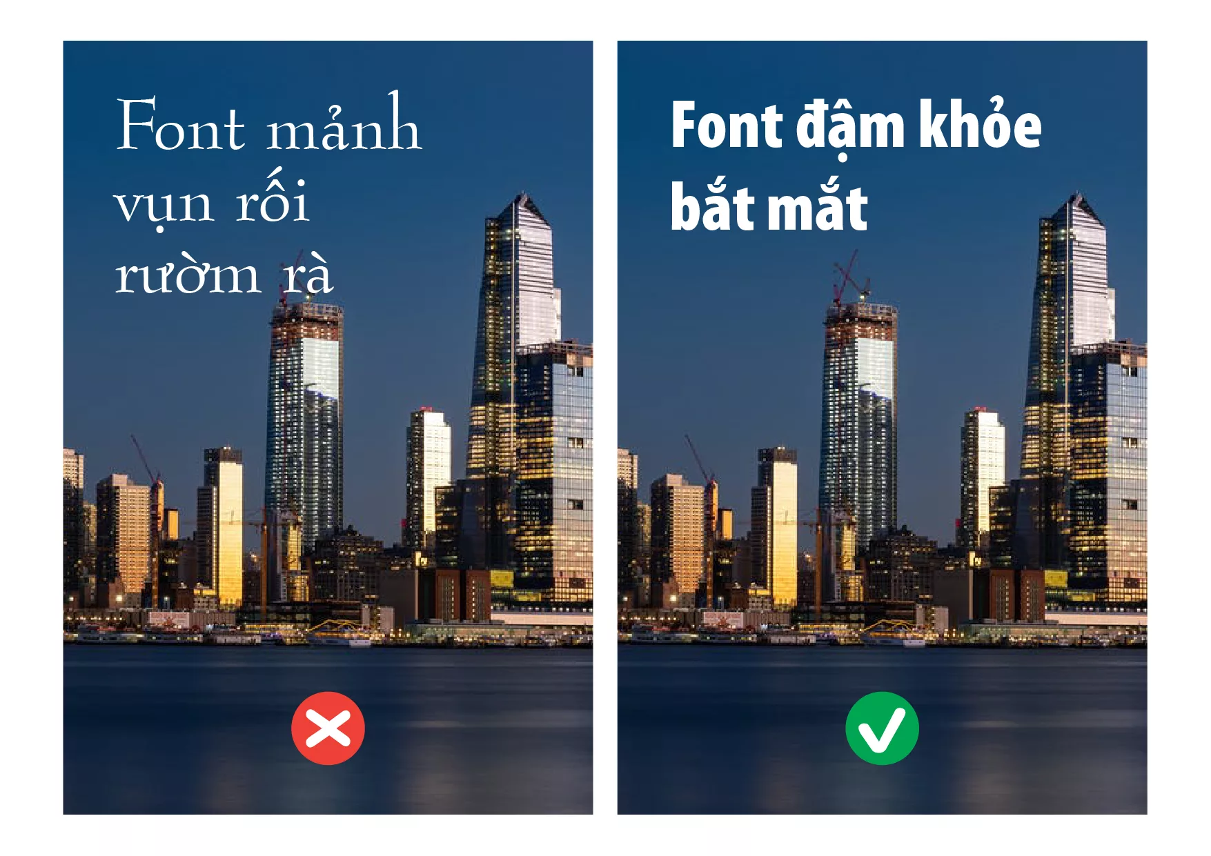 Font đậm khoẻ bắt mắt