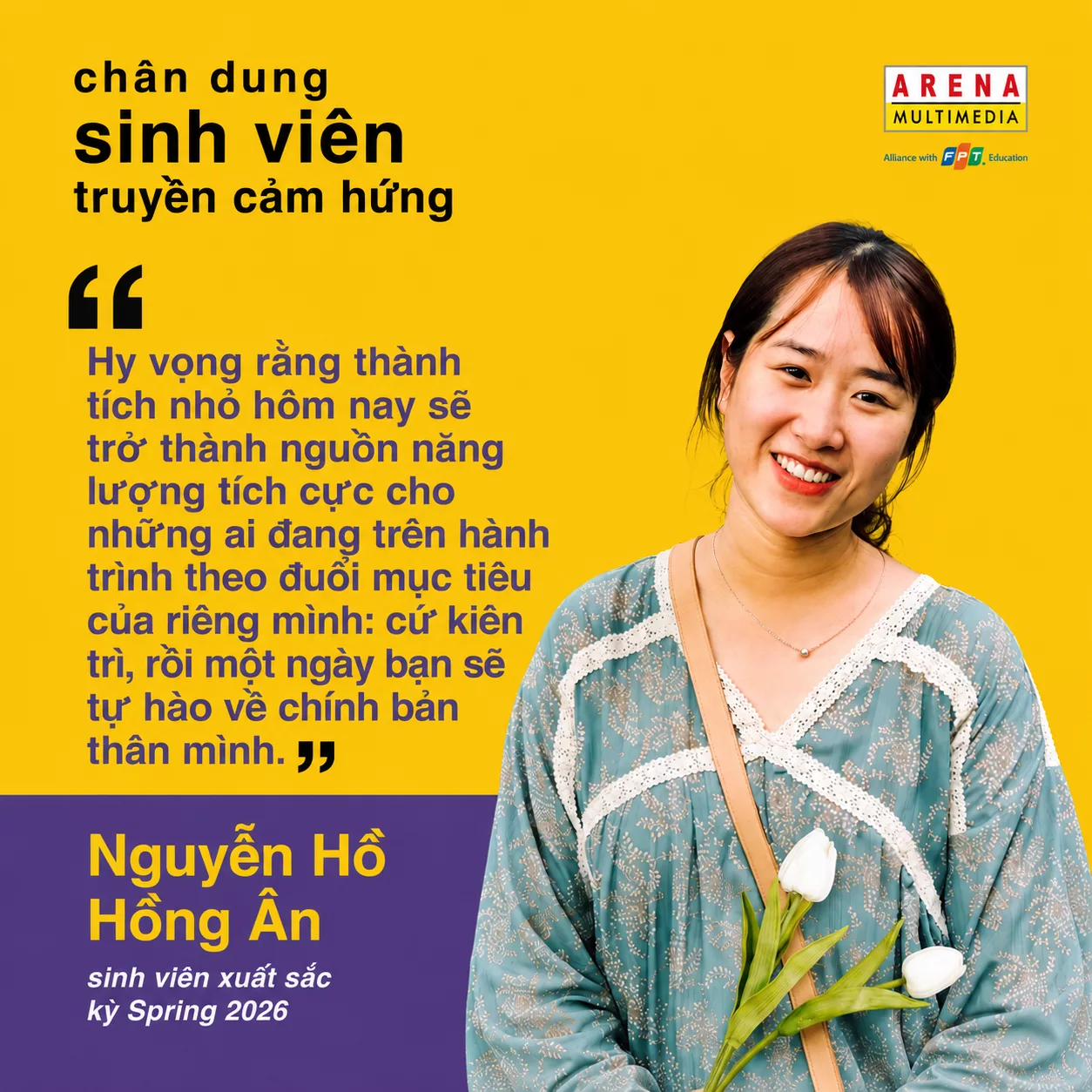 Sinh viên xuất sắc Nguyễn Hồ Hồng Ân 