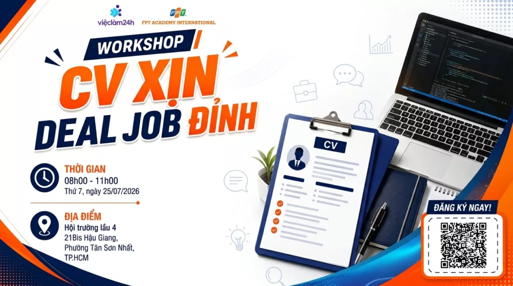 CV Xịn – Deal Job Đỉnh: Workshop giúp bạn tạo dấu ấn với nhà tuyển dụng ngay từ vòng hồ sơ 1 Gemini Generated Image o4mzxdo4mzxdo4mz 1