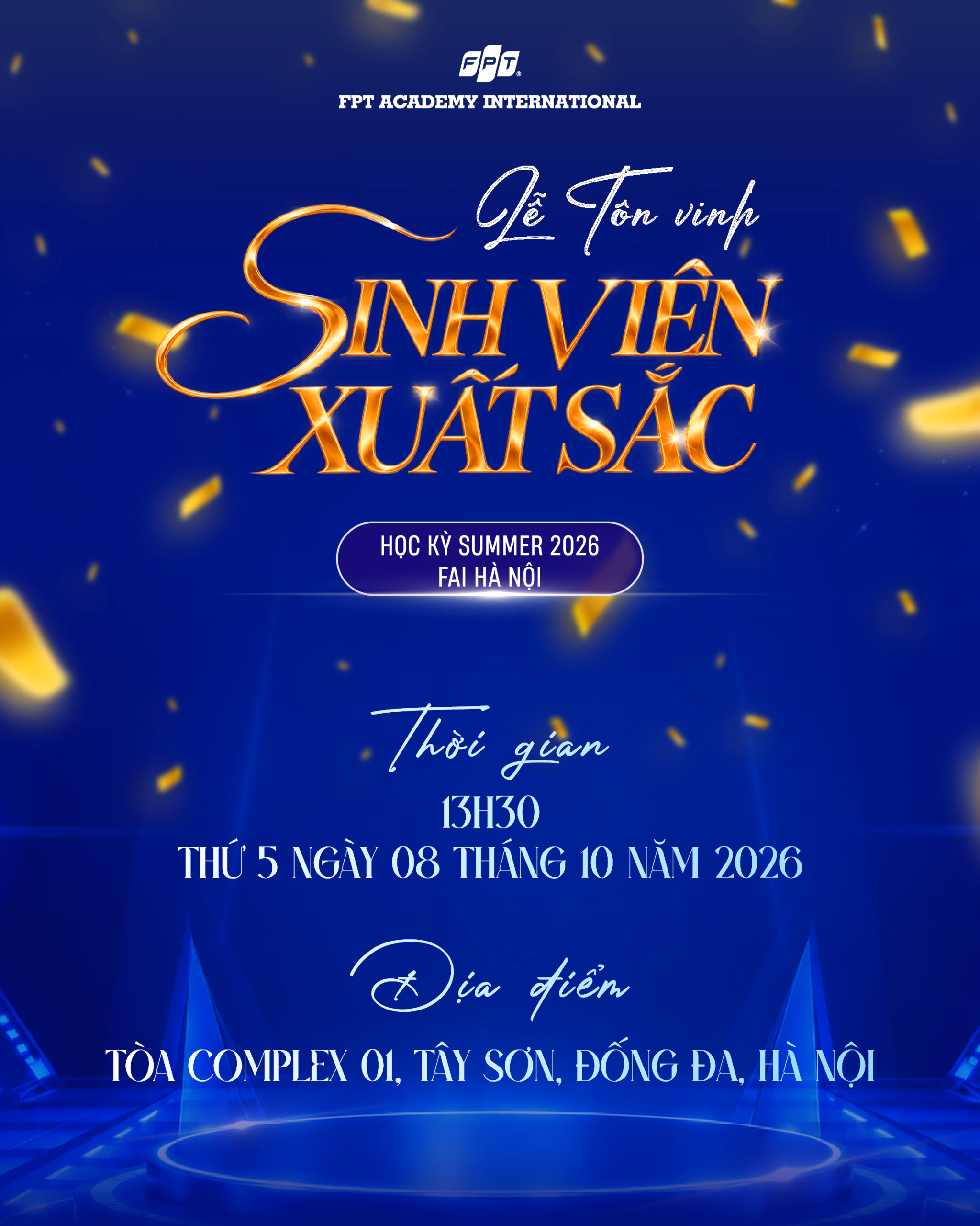 Poster lễ tôn vinh sinh viên xuất sắc